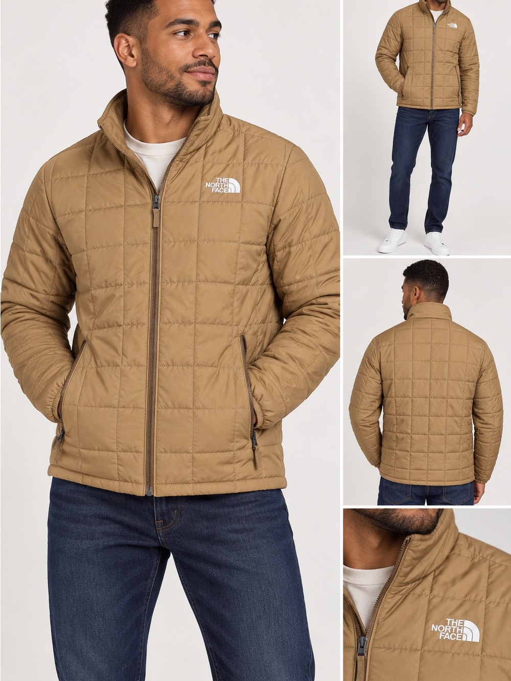 The North Face Men’s Quilted Puffer Jacket - Tan